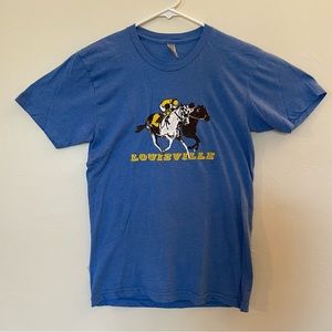 American Apparel Louisville Blue Men’s Unisex Soft Jersey Graphic Tee
